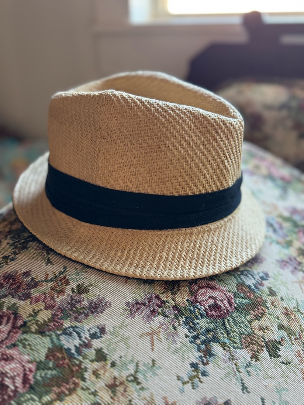 Unisex Straw Fedora with Black Band #casual #summer #vacation